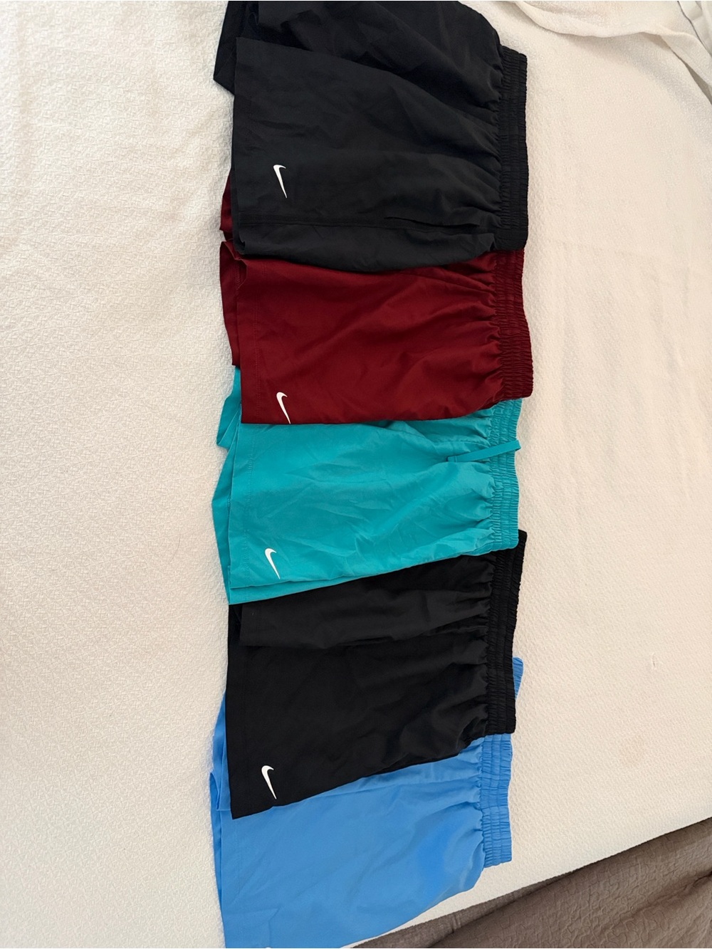 Nike Kids Shorts Bundle — Black, Maroon, Teal, Light Blue